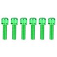 thumbnail image 1 of 6 uds M5x25mm pernos para jaula de botella de bicicleta, pernos de bicicleta de aleación de titanio, soporte de botella estante de almacenamiento accesorio de perno para bicicleta de montaña(Verde), 1 of 5