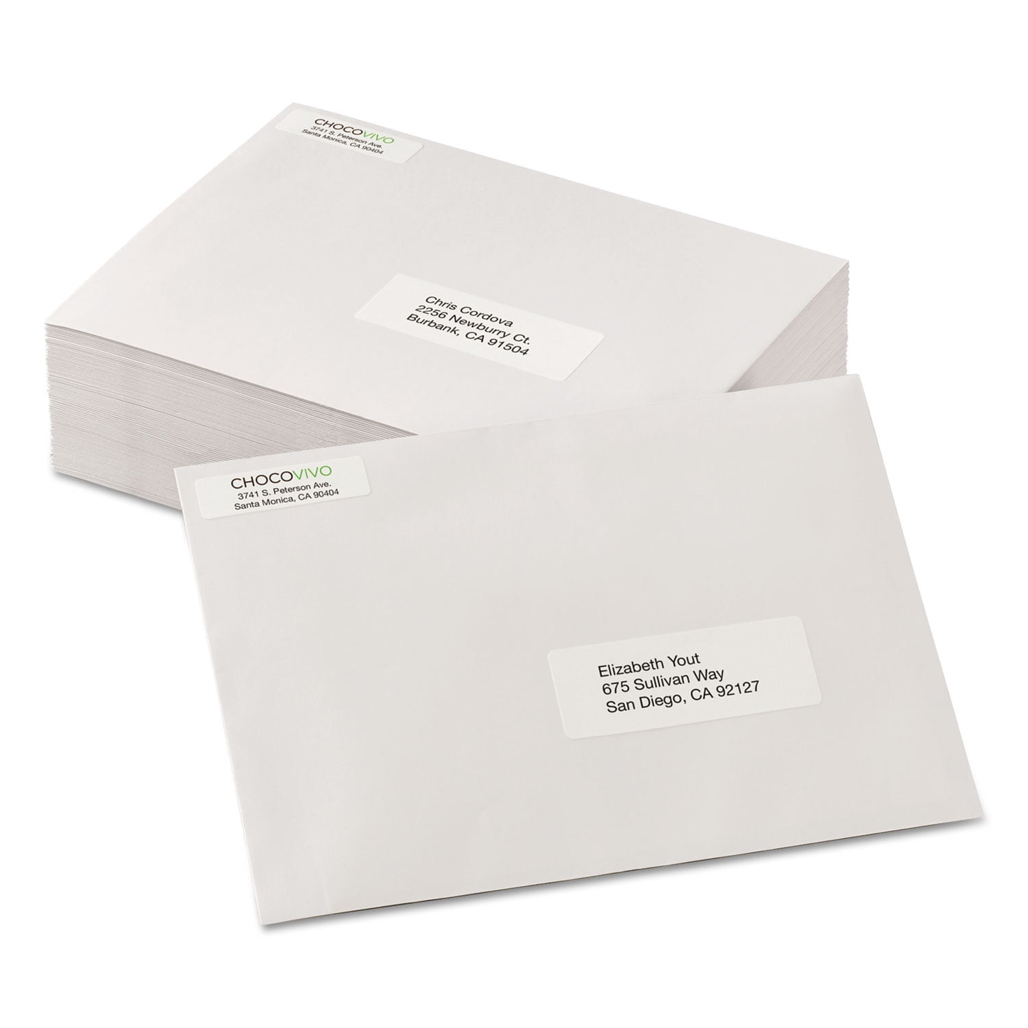 White Address Labels W/ Sure Feed Technology For Laser Printers, Laser Printers, 0.5 X 1.75, White, 80/sheet, 250 Sheets/box | Bundle of 2 Boxes
