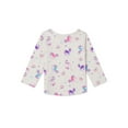 thumbnail image 2 of Garanimals Baby Girls' Unicorns & Rainbows Print Long Sleeve T-Shirt, Sizes 0/3M-24M, 2 of 3