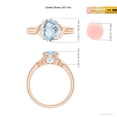 thumbnail image 5 of ANGARA Natural Classic Oval 1.5 ct Aquamarine Criss-Cross Cocktail Ring in 14K Rose Gold for Women (Size-9x7mm) | March Birthstone, Anniversary, Jewelry Gift for Women | Natural Aquamarine Ring, 5 of 9
