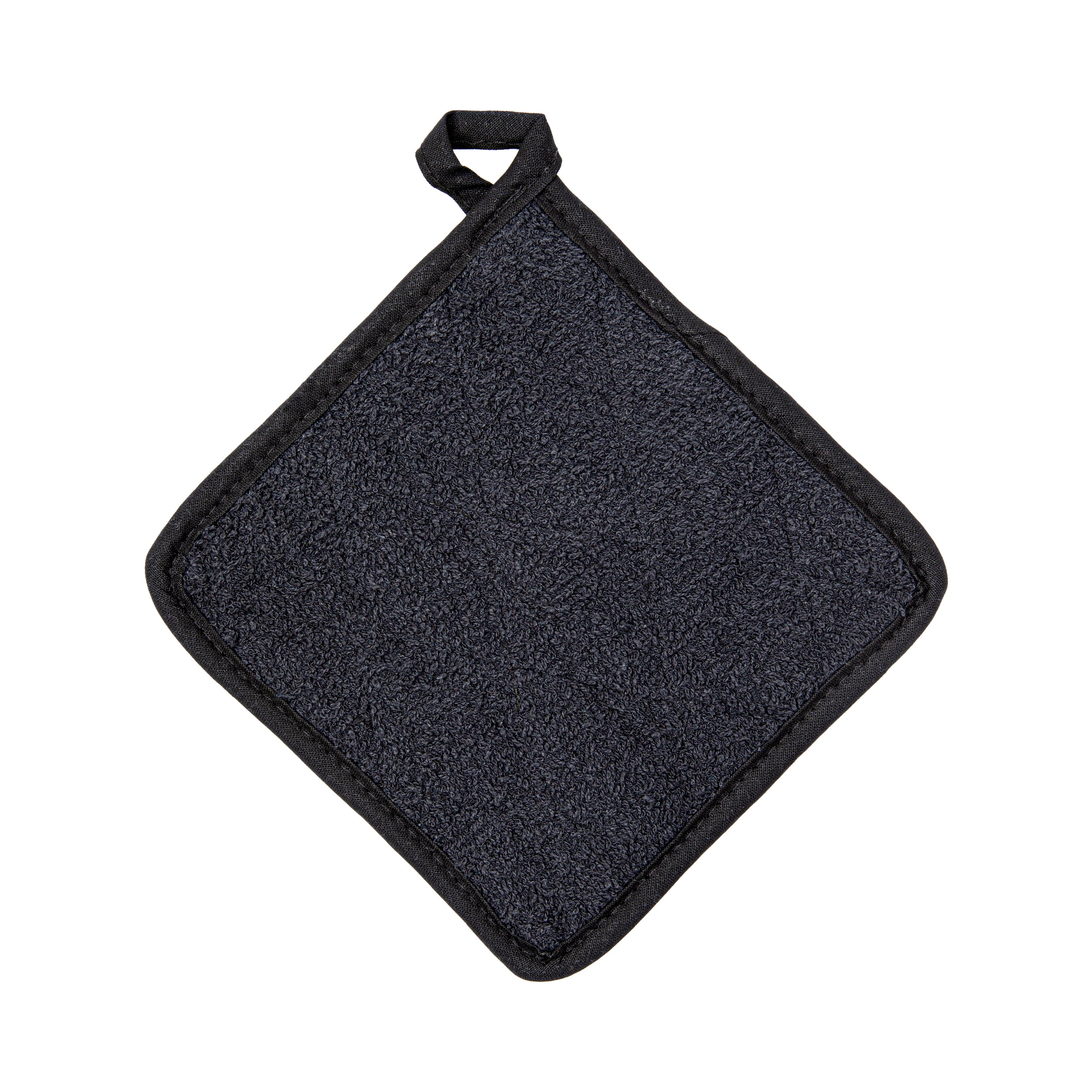 Arkwright Kitchen Pot Holders (Bulk Case of 144), 7"x7", 100% Cotton, Soft & Heat Resistant, Black