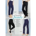 thumbnail image 3 of Roaman's Women's Plus Size Wide-Leg Ultimate Ponte Pant, 3 of 3