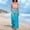 Sky Blue, variant on Casual Wide Leg Pants for Women Floral Print Summer Beach High Waist Drawstring Pockets Loose Palazzo Trousers Sky Blue L
