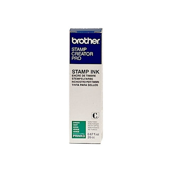 BROTHER STAMP CREATOR PRO GREEN STAMP INK REFILLS .67 fl oz 20 CC