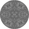 thumbnail image 1 of Ahgly Company Machine Washable Indoor Round Transitional Gunmetal Gray Area Rugs, 8' Round, 1 of 7