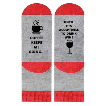 

10 pair Christmas Unisex Coffee Keeps Ne Going Print Color Block Letter Socks Thermal Cozy Warm Slipper Socks Soft Warm Thick Socks Color Random