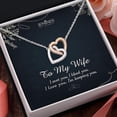 thumbnail image 2 of JEMINES Gifts for Wife, Wifey Birthday Jewelry with Romantic Message Gifts from Husband, Wife Necklace (Wife Love, Interlocking Hearts Necklace), 2 of 6