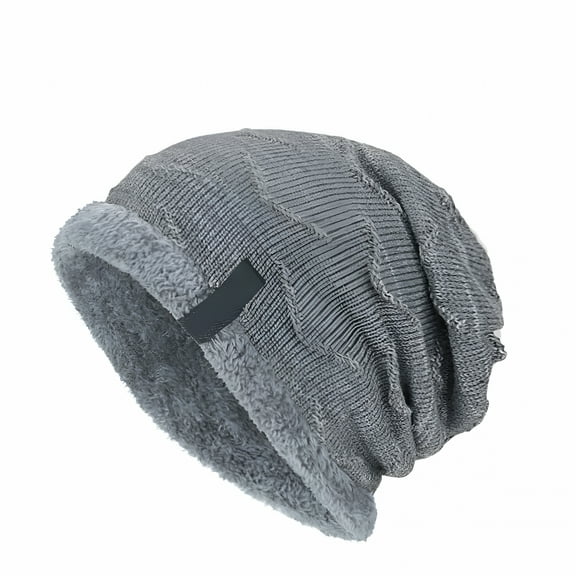 TELOLY Slouchy Beanie for Men Winter Hats for Guys Cool Beanies Mens Lined Knit Warm Thick Stocking Binie Hat Mens Beanie