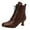 Brown, variant on Fukaraa Retro Boots for Women Lace Up Ankle Mid Heel Almond Toe Victorian