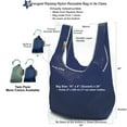 thumbnail image 2 of EcoJeannie® 2 Pack Super Strong Ripstop Nylon Foldable Reusable Bag Grocery Shopping Tote Bag with built-in Pouch (Gray & Navy), 2 of 2