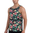 thumbnail image 2 of Fotbe Green Tropical Leaves Pattern Men's Quick Dry Workout Tank Top Gym Muscle Tee Fitness Bodybuilding Sleeveless T Shirt Breathable Workout Shirt-Medium, 2 of 9