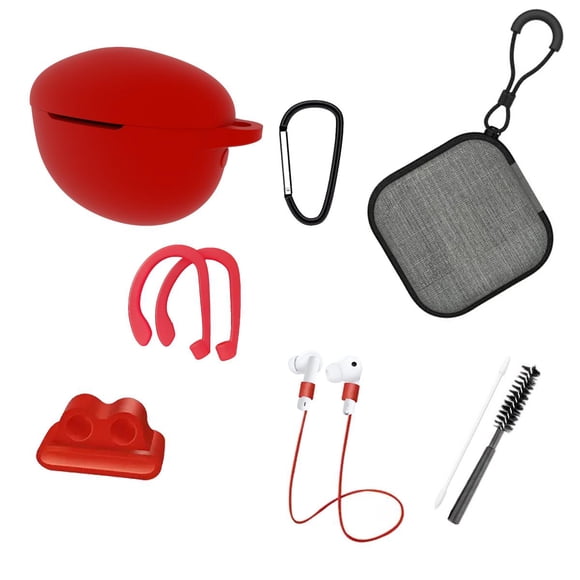 Funda Y Kit De Accesorios 8 En 1 Para Huawei Freebuds 4i rojo Gadget Collection Mx FKAHF4i