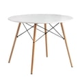 thumbnail image 1 of Mesa Eames Redonda 80 CM Blanca con Madera, 1 of 7