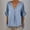 Light Blue, variant on LADIGASU Women's Cotton And Linen Shirt Solid Color Five Quarter Sleeved Top Casual T-shirt V-neck Shirt