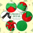 thumbnail image 2 of Conjunto de disfraz de duende navideño para niñas y mujeres Disfraz de ayudante de Papá Noel Traje de fiesta de Navidad con sombrero de duende Zapatos Cinturón Medias a rayas (160 cm), 2 of 5