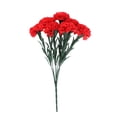 thumbnail image 3 of 1PC Artificial Carnation Bouquet, Faux Silk Flowers with Realistic Look, for Living Room Decoration, Dining Table Centerpiece, Mother's Day Gift, Home Decor - Fuchsia Color, 3 of 8