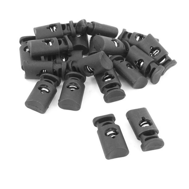 Unique BargainsBlack 8mm Diameter Single Hole Rope Cord Locks