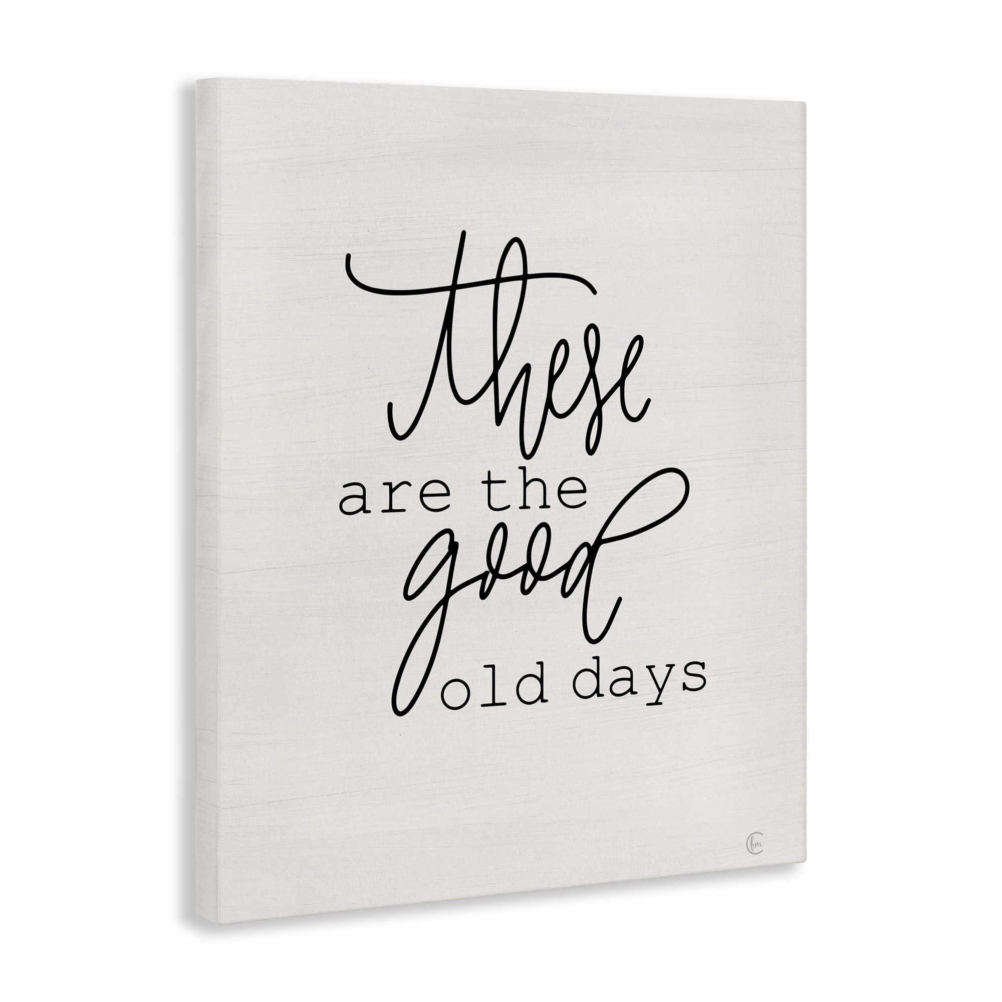 Stupell Industries Good Old Days Typography Painting Gallery Wrapped Canvas Art Print Wall Art, 16 x 20