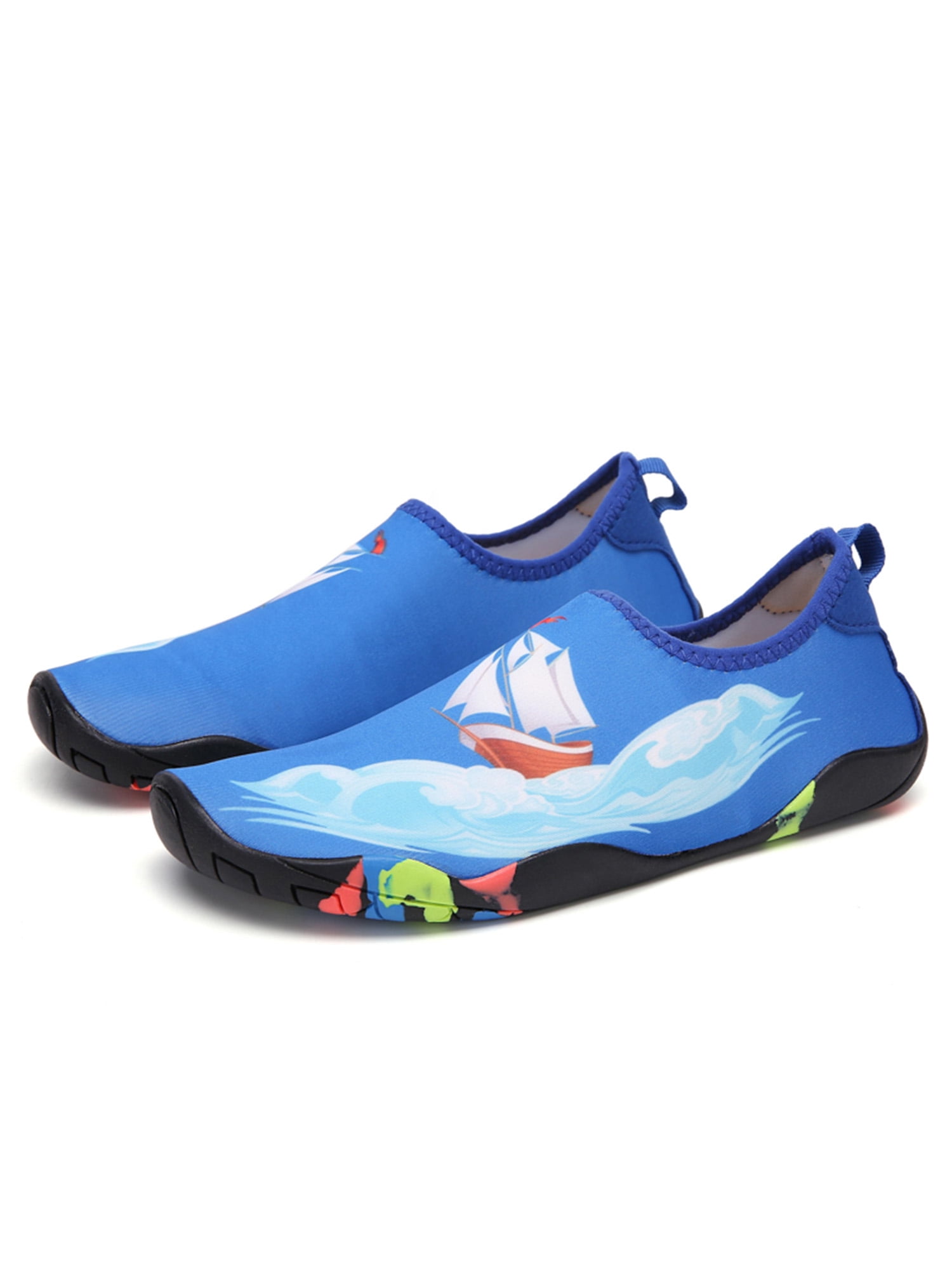 CIOR Boys Girls Quick Dry Water Shoes Lightweight Slip-on Sneakers for Beach Walking Running