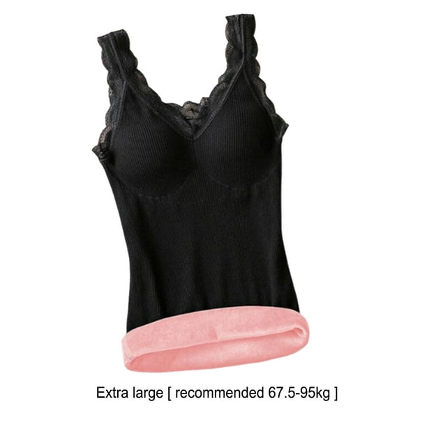 Women Thermal Underwear Solid Color Vest Winter Warm Base Warmer