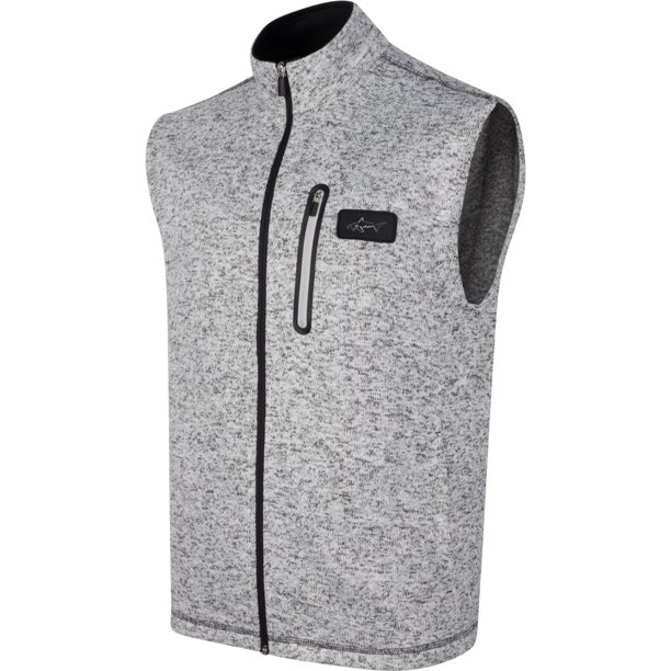 Greg Norman - Chaleco de forro polar para hombre, color gris, 3XLT