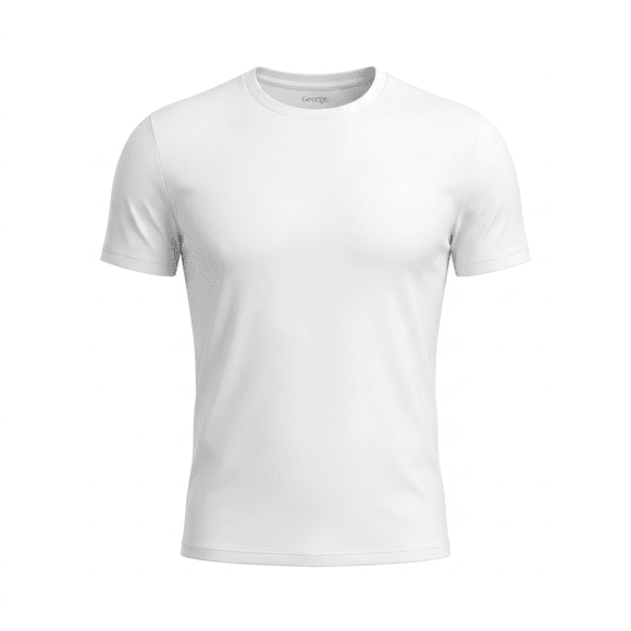 Playera George para Caballero Cuello Redondo Manga Corta Diseño Liso Blanco Talla G