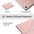 thumbnail image 6 of for Samsung Galaxy Tab A7 Lite 8.7 Inch 2021 Model (SM-T220/T225/T227) Case, Embossed Cat & Tree PU Leather Retro Shockproof Magnetic Clasp Wallet Card Slots Folio Kickstand Cover, Rosegold, 6 of 6