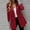 Wine, variant on EGNMCR Womens Blazer Jackets, Long Sleeve Lapel Open Front Pockets, Fashion Women Business Attire Solid Color Stitching Plaid Printed Long Sleeve Cardigan Coat Top Women Coat