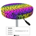 thumbnail image 2 of Uemuo Animal Paw Rainbow Pattern Round Bar Stool Seat Covers Washable Stool Cushion Slipcover Elastic Bar Chair Covers-12 inch, 2 of 7