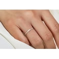 thumbnail image 3 of Art Deco Stackable Baguette Ring with Moissanite Diamond on Solid Gold Setting, 3 of 7