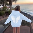 thumbnail image 4 of Hoodie Kids Letter Printed Hooded Casual Long Sleeve Sweatshirts Jackets Winter Girls Clothes 6-7 Years, 4 of 8
