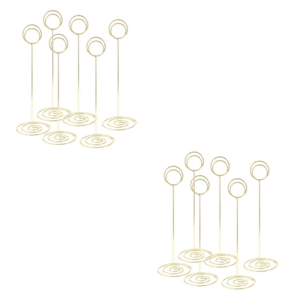 Bearachild 6 Pcs 22cm Tall Table Number Cards Holder Paper Clips Menu Photo 2piezas Oro