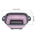 thumbnail image 2 of Unique Bargains Silicone Collapsible Colander, Square Collapsible Strainer with Handles Food Strainers for Pasta Fruit-Pink, 2 of 5