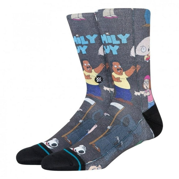 Stance Family Guy Family Guy Crew Socks Black in size US 6 - 9