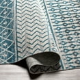 thumbnail image 3 of Livabliss Washable Rugs for Living Room, 7ft Round Lavadora Global Ink Blue Round Area Rug, Bedroom Dining Room Home Decor Stain Resistant Carpet (6'7" x 6'7"), 3 of 7
