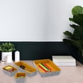 thumbnail image 5 of Welaxy desk drawer organizers tray dividers small shallow felt storage box sturdy soft bin for office suppliers entryway catchall key holder makeup crafts pens decluttering 8-piece gifts idea (Curry), 5 of 6