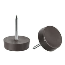 Furniture Feet Nail Chair Table Leg Protector Pad 14mm Dia Brown 60pcs