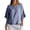 Navy, variant on Cotton Blend Boatneck Elbow Sleeve Tee Loose Fit Casual Ruffle Elegant Tops for Women Trendy Striped Outdoor Shirts for 2026