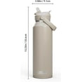 thumbnail image 5 of CamelBak Thrive™ Flip Straw Insulated Stainless Steel Water Bottle 40oz, Stone, 5 of 6