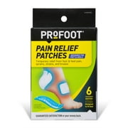 PROFOOT Pain Relief Patches for Foot and Heel Pain, 6 Count