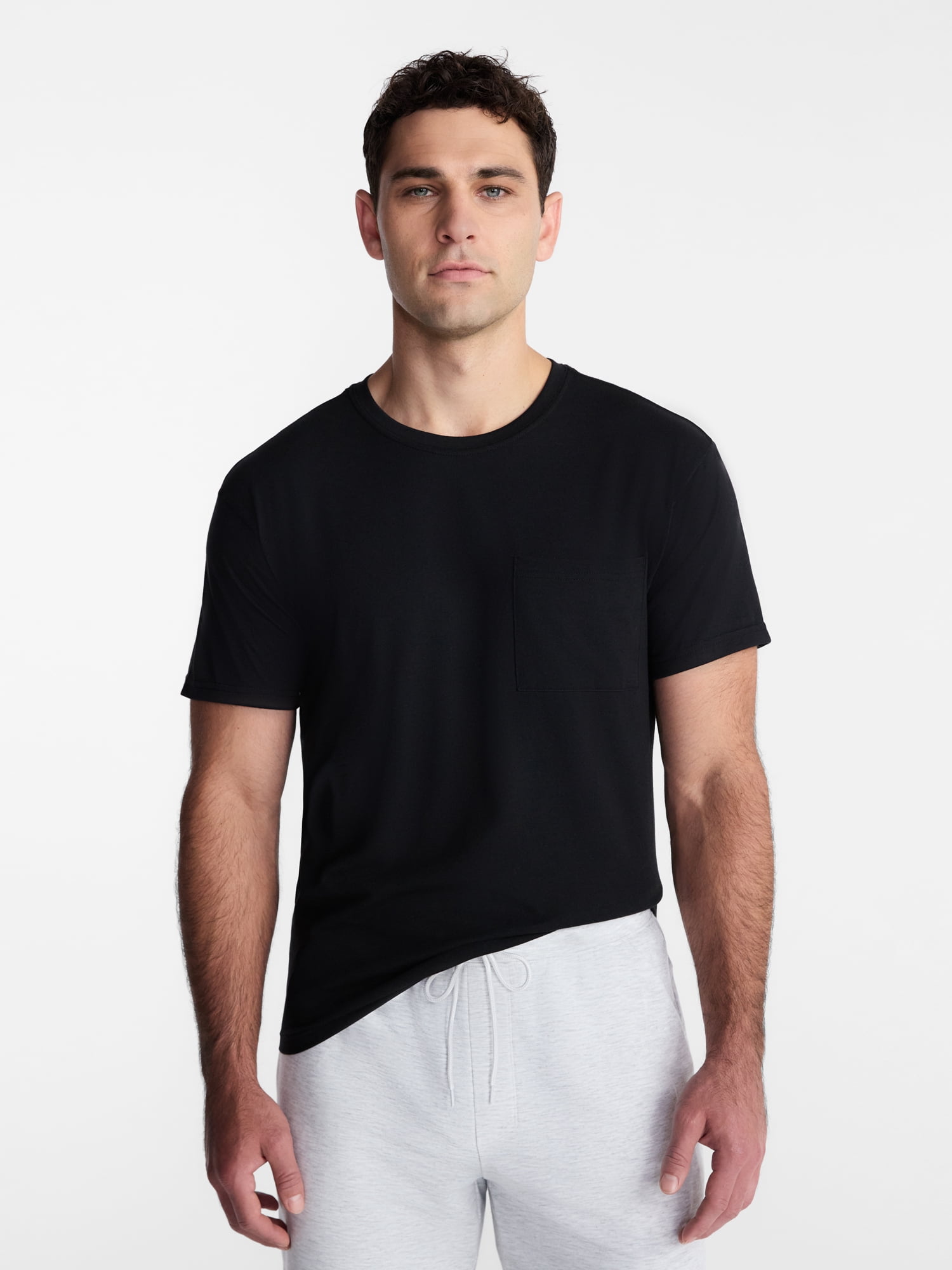 Athletic Works Men's Cotton Pocket T-Shirt Sizes XS-5XL and Tall
