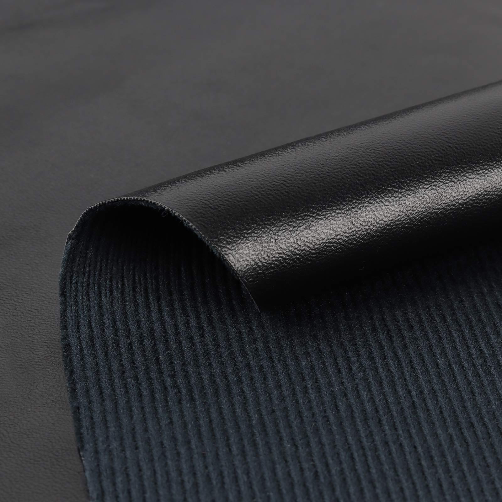 EdgeSeal 54 in Wide Faux Leather Material PU Fabric, Waterproof, Upholstery Fabric, by the Yard, Black