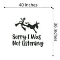 thumbnail image 4 of Sorry I Was Not Listing Jack Ass Kicking Cowboy Cowboys Roping Horse Chaps Rodeo Horse Pony Bull Steer Stallion Roper Holiday Gift Decorating Ideas Bedroom Wall Decal Sticker - Size: 40 In X 36 In, 4 of 5
