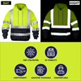 thumbnail image 2 of Sudadera wefeyuv 3XL con capucha reflectante de seguridad amarillo azul marino, 2 of 7