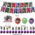 thumbnail image 2 of 32-Piece For JoJo's Bizarre Adventure Cartoon-Themed Birthday Party Decorations Set – Includes Banner, Cake Topper, 12 Cupcake Toppers, and 18 Balloons, 2 of 5
