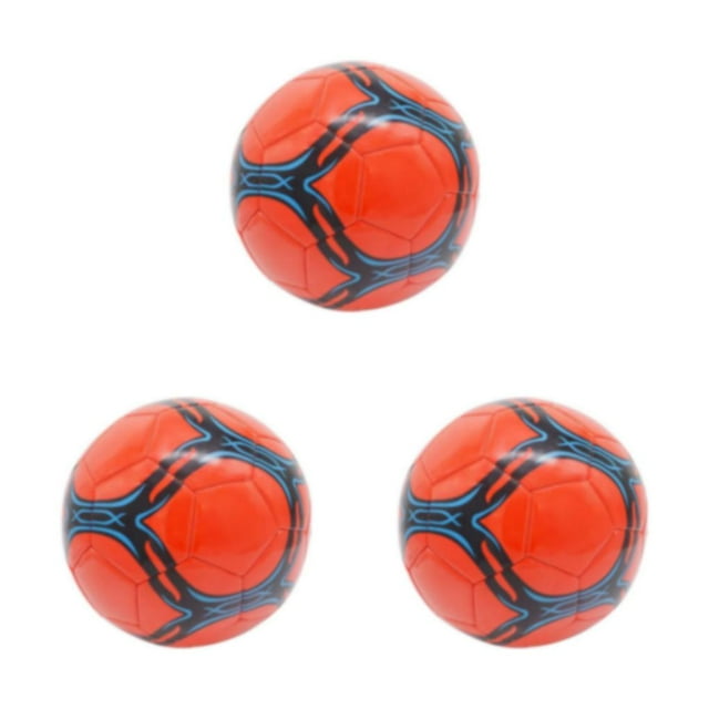Guardoinrt Ballon de Soccer Officiel Portable - Grand Gamme d'Applications pour Jeux Ballon Résistant à l'Usure Officiel le Plus Récent Soccer Rouge type 5 3Ensemble