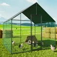 thumbnail image 3 of BingoPaw Outdoor Chicken Run Coop Large Walk-in Poultry Cage Duck Goose Pen Fence with Upgraded Metal and Waterproof UV Cover, 3 of 12
