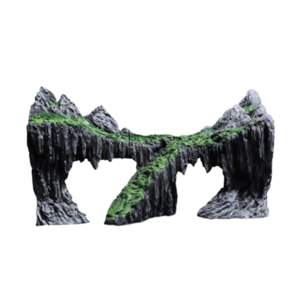 Cueva de rocalla para pecera, terrario de resina, decoración para pecera, escondite, cueva para Estilo B