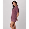thumbnail image 3 of Hanes Originals Women's SuperSoft Comfywear Boxy T-Shirt Mauve Mood M, 3 of 5