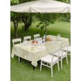 thumbnail image 4 of Outdoor Tablecloth with Umbrella Hole for Patio/Picnic/Party/Camping, Ocean Shells Waterproof Table Cloth Rectangle Table Cover Washable, Yellow Green Summer Coastal Starfish Conch (60"x 84"), 4 of 9